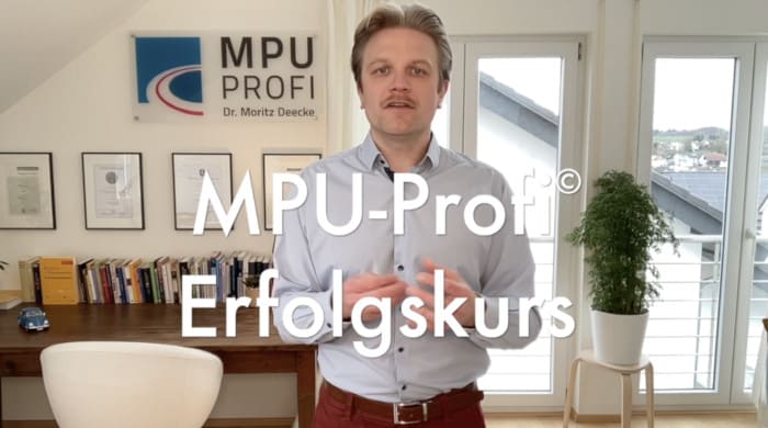 Dr. Deecke stellt den MPU Profi Erfolgskurs für erfolgreiche MPU Vorbereitung vor